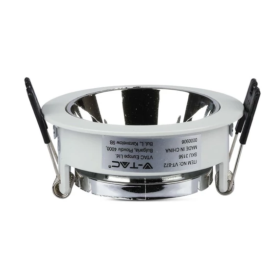 GU10 Fitting White+Chorme Round VT-872