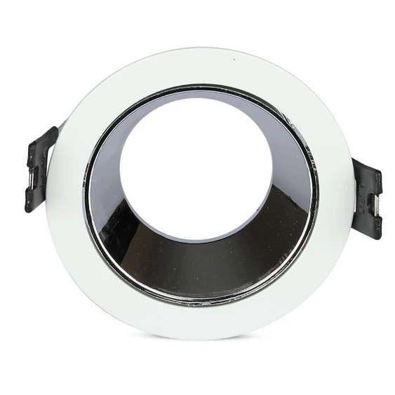 GU10 Fitting White+Chorme Round VT-872