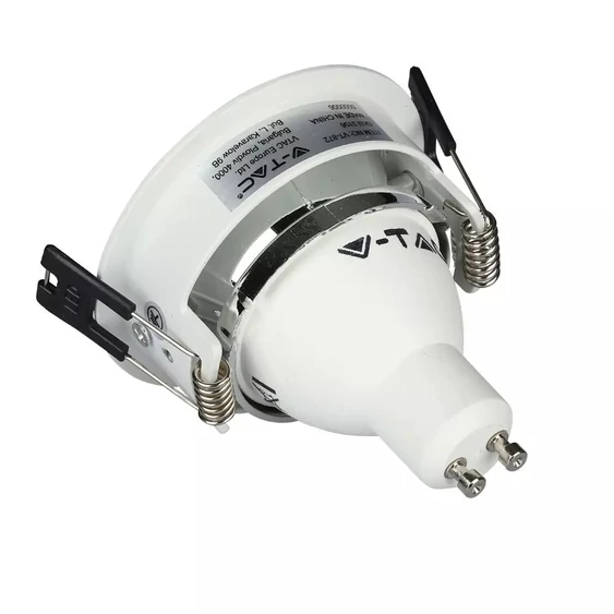 GU10 Fitting White+Chorme Round VT-872