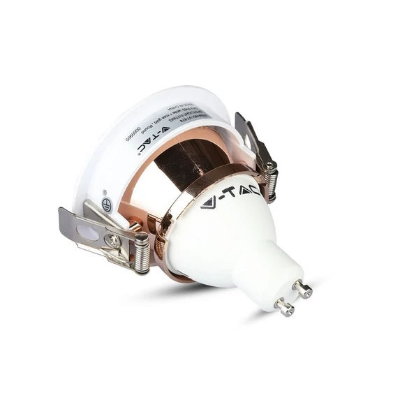 GU10 Fitting White+Rose Gold Round VT-874