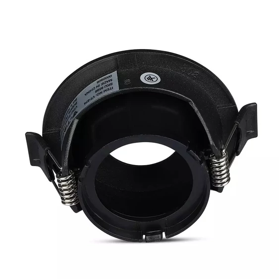 GU10 Fitting Black + Black  Round