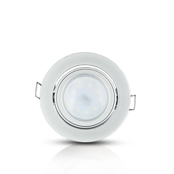 V-TAC Twist-To-Open GU10 LED spotlámpa keret, króm billenthető lámpatest - SKU 3647