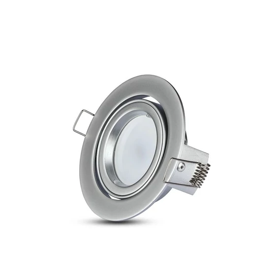 V-TAC Twist-To-Open GU10 LED spotlámpa keret, króm billenthető lámpatest - SKU 3647