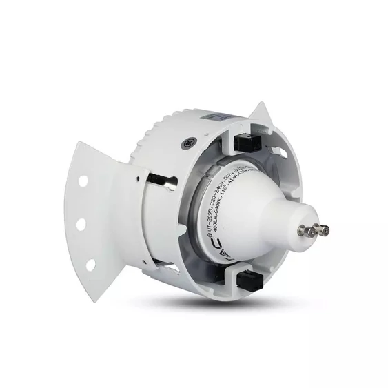 GU10 Fitting Round  With White Frame + Chrome Reflector