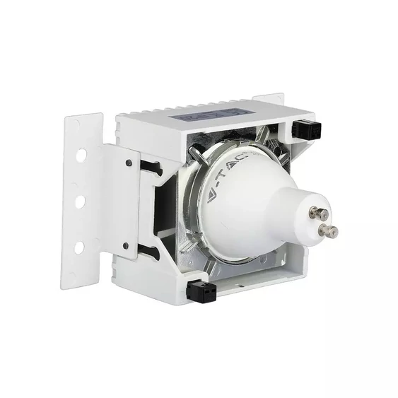 GU10 Fitting Square With White Frame + Chrome Reflector