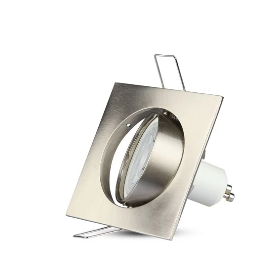 V-TAC GU10 LED spotlámpa keret, matt króm billenthető lámpatest - SKU 3591