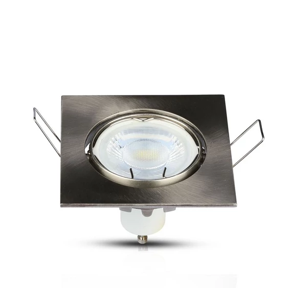 V-TAC GU10 LED spotlámpa keret, matt króm billenthető lámpatest - SKU 3591