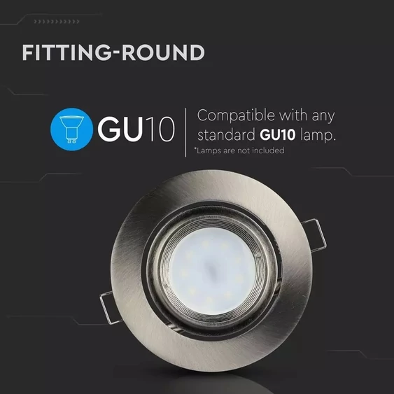 GU10 Zoom Fitting Satin Nickle