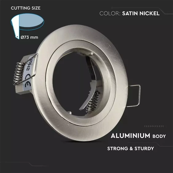 GU10 Fitting Round Satin Nickel