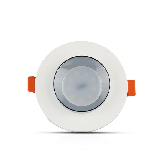 V-TAC GU10 LED spotlámpa keret, törtfehér+króm fix lámpatest - SKU 3126