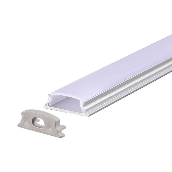 Led Strip Mounting Kit With Diffuser Silver Housing  2000*18*6mm