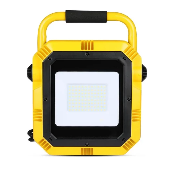 V-TAC hordozható 230V LED reflektor 50W hideg fehér 80 Lm/W - SKU 946