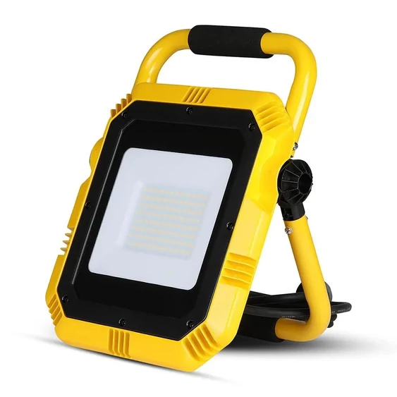 V-TAC hordozható 230V LED reflektor 50W hideg fehér 80 Lm/W - SKU 946