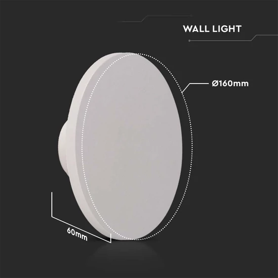 12W LED Dome light, 360°D, 3000K, White body