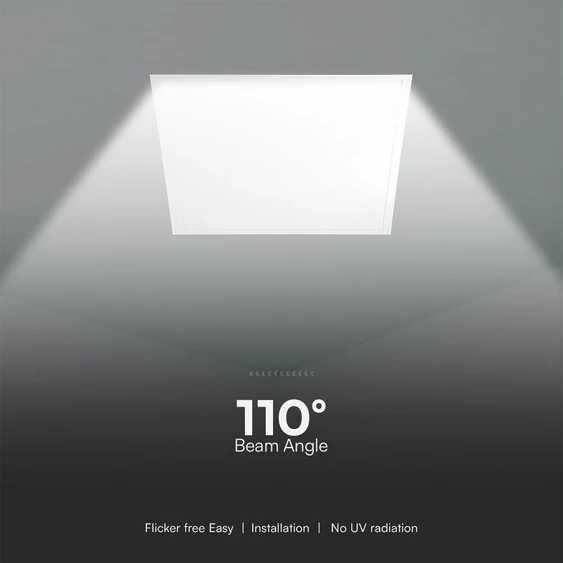 V-TAC IP65 süllyeszthető LED panel természetes fehér 36W 60 x 60cm, 120 Lm/W, Back-Lit- SKU 23456
