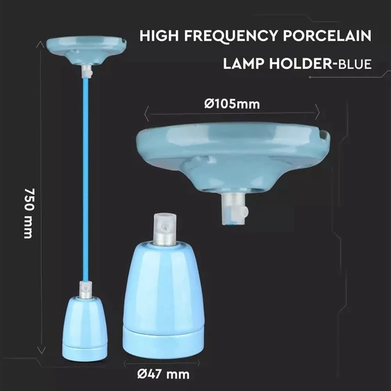 Porcelan Lamp Pendant Blue