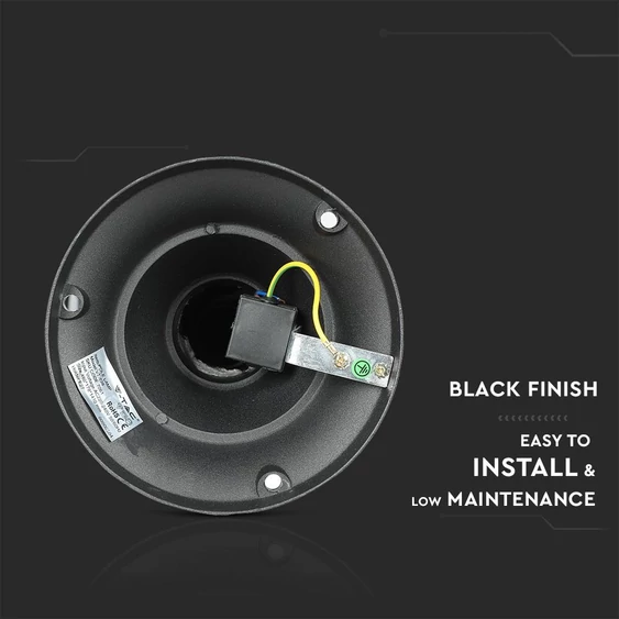 Pole Lamp 2XE27 1410mm IP44 Black