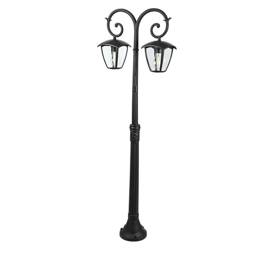 Pole Lamp 2XE27 1410mm IP44 Black
