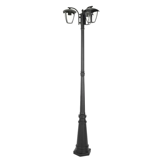 Pole Lamp 3XE27 1990mm IP44 Black