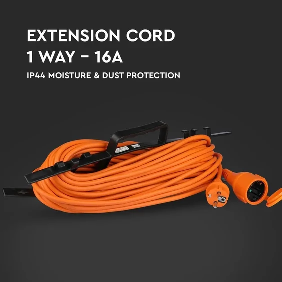 Extension Cord 3G 1.5MM*30M 1 Way 16A IP44 Orange&Black