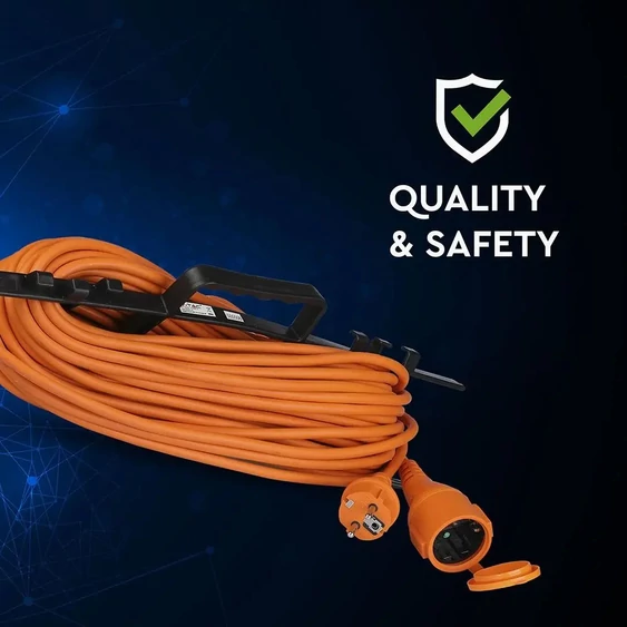 Extension Cord 3G 1.5MM*30M 1 Way 16A IP44 Orange&Black