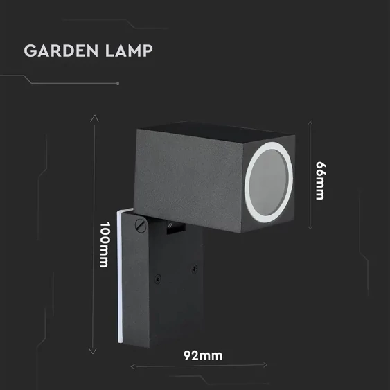 Wall Fitting GU10  Adjustable Head Aluminum 1 Way IP44