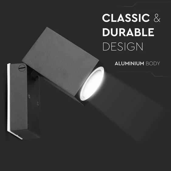 Wall Fitting GU10  Adjustable Head Aluminum 1 Way IP44