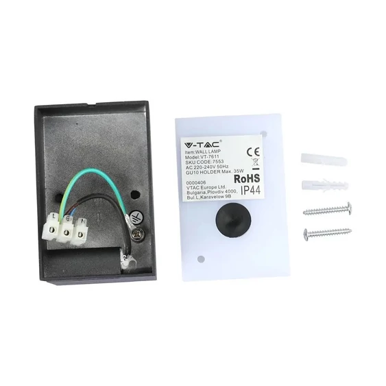 Wall Fitting GU10  Adjustable Head Aluminum 1 Way IP44