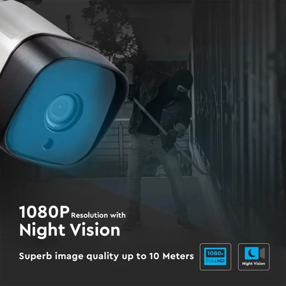 V-TAC kültéri, analóg biztonsági kamera, 1080p - SKU 8475