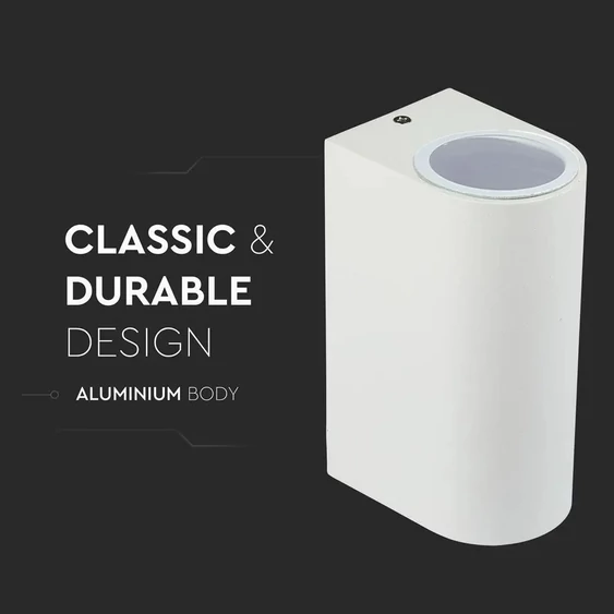 Wall Sleek Wall Fitting  Round White Body 2Way IP44