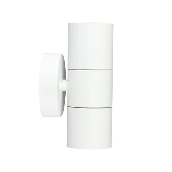 GU10 Wall Fitting Stainless Steel Body Matt White IP44 2Way