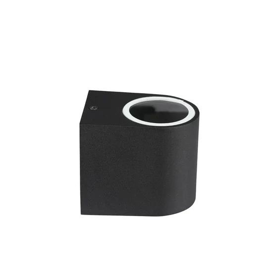 Wall Sleek Wall Fitting Aluminium Round Black 1Way IP44