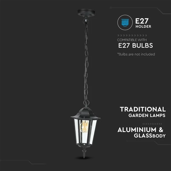 Ceiling Garden Lamp Matt Black