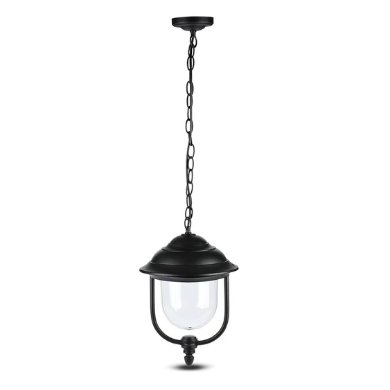 Garden Lamp With Clear PC Cover Black