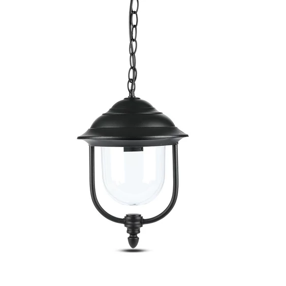 Garden Lamp With Clear PC Cover Black