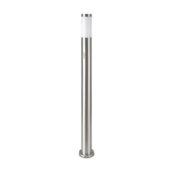 E27 Bollard Lamp 110CM With PIR Sensor Stainless Steel Satin Nickel IP44