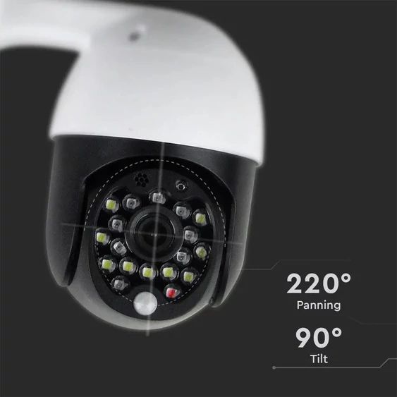 V-TAC kültéri PTZ WiFi IP kamera, 3MP, IP65 - SKU 8989
