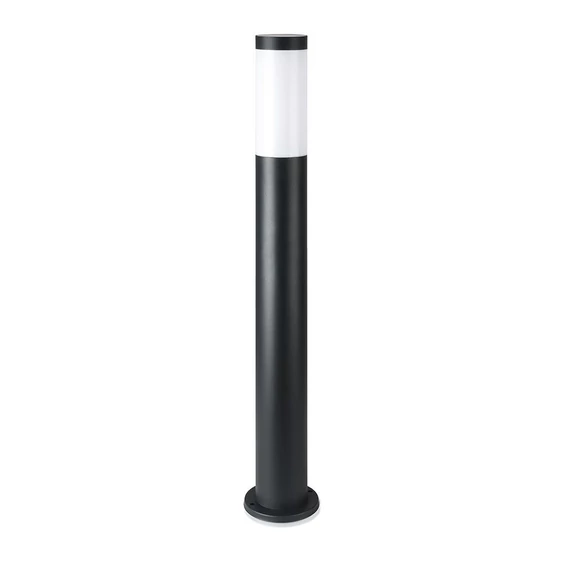 V-TAC kültéri, rozsdamentes acél, fekete állólámpa, 80 cm, E27 foglalattal - SKU 8978