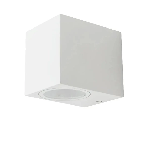 Wall Sleek Wall Fitting  Square White Body 1Way IP44