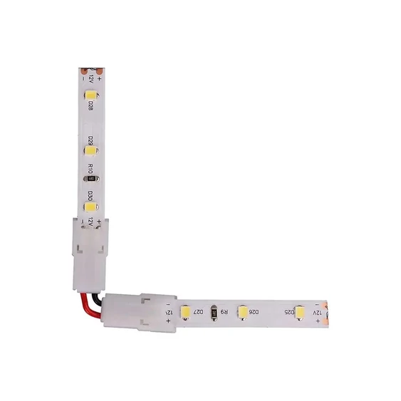 V-TAC L összekötő, 90°-os sarokelem SMD 10mm LED szalagokhoz - SKU 2662