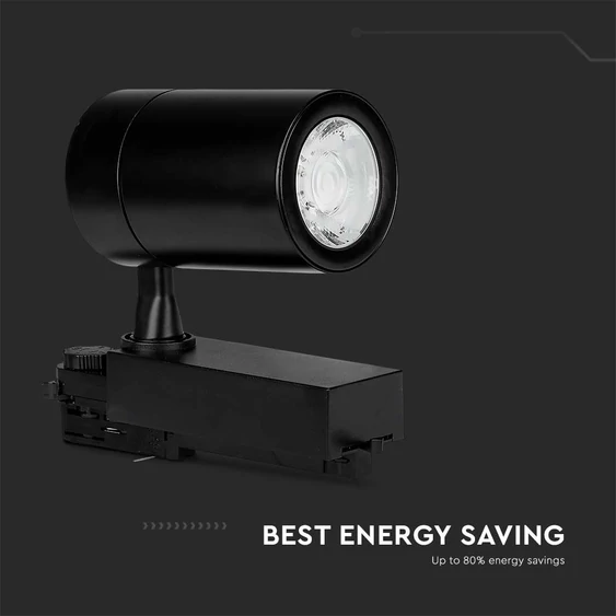 V-TAC LED 10°-os sínes spotlámpa, mozgatható fejjel, 35W meleg fehér - SKU 211285
