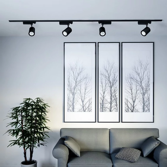 V-TAC LED 10°-os sínes spotlámpa, mozgatható fejjel, 35W meleg fehér - SKU 211285
