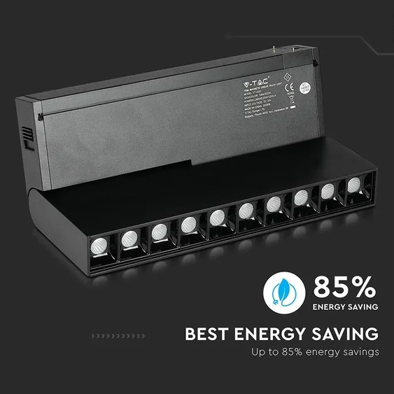 V-TAC LED dönthető spotlámpa mágneses sínhez 20W CRI>90 UGR<19 meleg fehér - SKU 7964