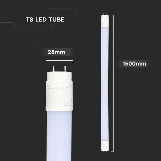 LED Tube SAMSUNG CHIP  - 150cm 24W A++ G13 Nano Plastic 3000K