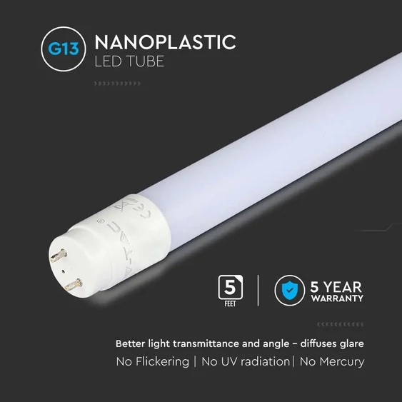 LED Tube SAMSUNG CHIP  - 150cm 24W A++ G13 Nano Plastic 3000K