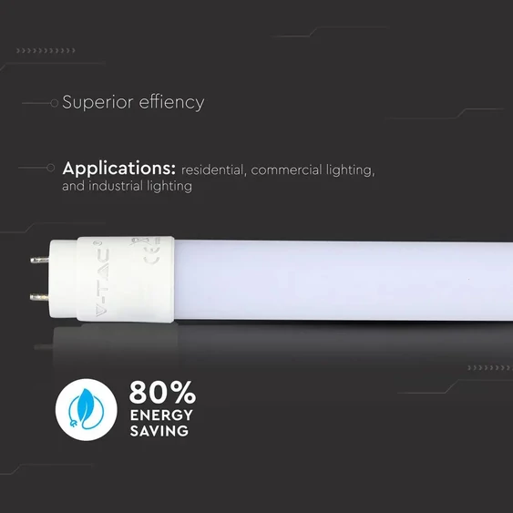 V-TAC LED fénycső 60cm T8 10W természetes fehér - SKU 6393