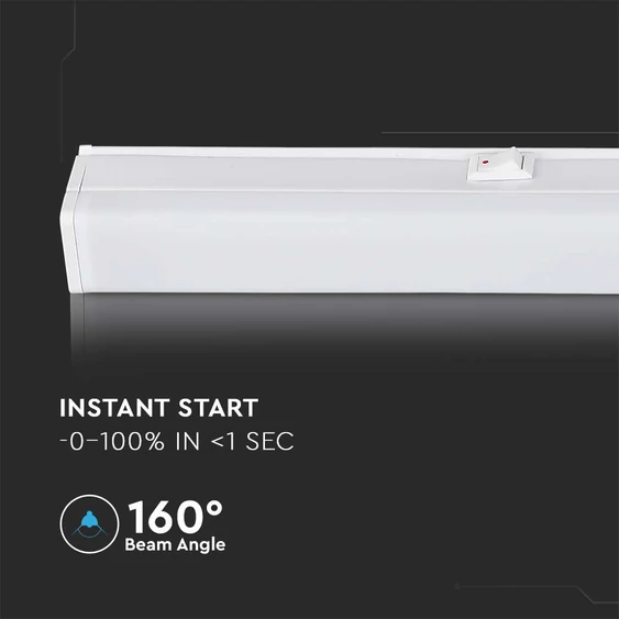 V-TAC LED lámpa 115 cm T5 16W beépített kapcsolóval természetes fehér - SKU 21696