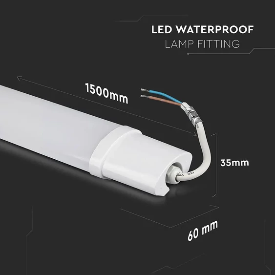 V-TAC LED lámpa 150cm 48W IP65 természetes fehér - SKU 6467