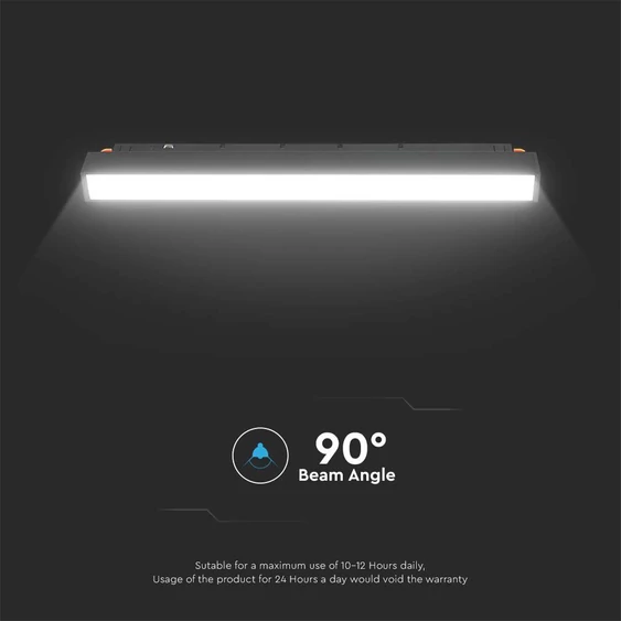 V-TAC LED lineáris lámpa 48V mágneses Smart sínhez 12W, állítható színhőmérséklettel - SKU 6882