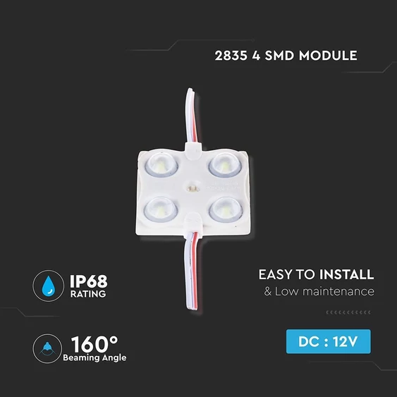 V-TAC LED modul 4db 5050 SMD piros 1,44W - SKU 5131